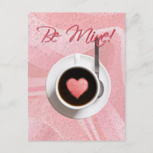 BE MINE COFFET HERZ VON SHARON SHARPE POSTKARTE