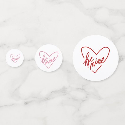 BE MINE CONFETTI  KONFETTI (Vorderseiten)