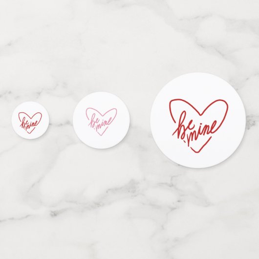 BE MINE CONFETTI  KONFETTI (Rückseiten)