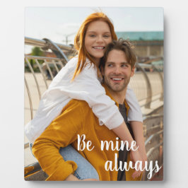 Be Mine Couple Foto Valentine Day Typografy Fotoplatte
