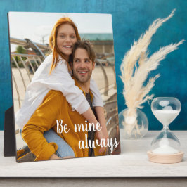 Be Mine Couple Foto Valentine Day Typografy Fotoplatte