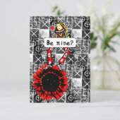 BE MINE Dancing Queen Las Vegas Style Valentine Dankeskarte (Stehend Vorderseite)