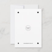 BE MINE Dancing Queen Las Vegas Style Valentine Dankeskarte (Rückseite)