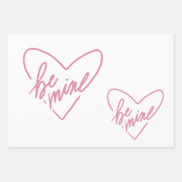 BE MINE GESCHENKPAPIER SET