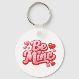 Be Mine" Glossy Heart Keychain Schlüsselanhänger