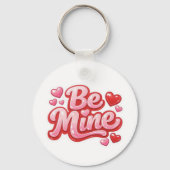 Be Mine" Glossy Heart Keychain Schlüsselanhänger (Rückseite)