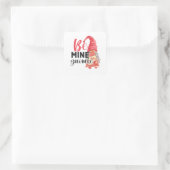 Be Mine Gnome Quadratischer Aufkleber (Tasche)