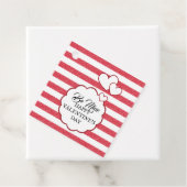 Be Mine Happy Valentine's Day Heart Chalk Stripes Geschenkanhänger (Beispiel)
