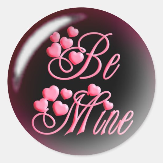 BE MINE & HEARES by SHARON SHARPE Runder Aufkleber (Vorderseite)