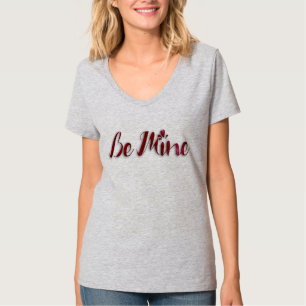 Be Mine Herz Liebe Schläger Grafik T - Shirt Desig