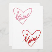 BE MINE HINWEISKARTE (Vorne/Hinten)