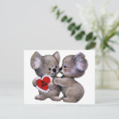Be Mine Koalas Postkarte (Stehend Vorderseite)