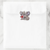 Be Mine Koalas Runder Aufkleber (Tasche)