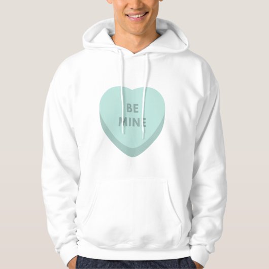 Be Mine Love Shape Valentine Quotes Hoodie (Vorderseite)