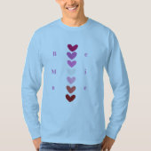 Be Mine Minimal Heart Stack Valentine T-Shirt (Vorderseite)