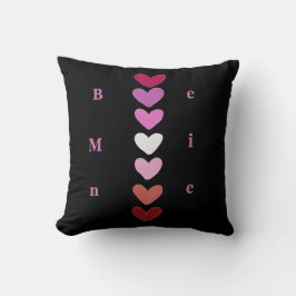 Be Mine Minimal Heart Stack Valentine T-Shirt Kissen