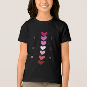 Be Mine Minimal Heart Stack Valentine T-Shirt Tri-Blend Shirt (Vorderseite)