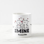 BE MINE - Niedliche Personalisierte moderne Valent Kaffeetasse (Mittel)
