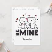 BE MINE - Niedliche Personalisierte moderne Valent Karte (Vorderseite/Rückseite Beispiel)