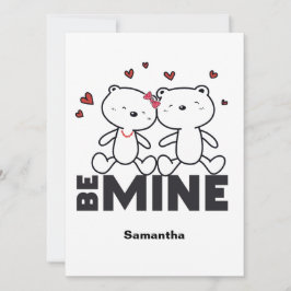 BE MINE - Niedliche Personalisierte moderne Valent Karte
