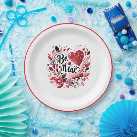 Be Mine Paper Plate Pappteller (Party)