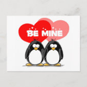 Be Mine Penguins Postkarte (Vorderseite)