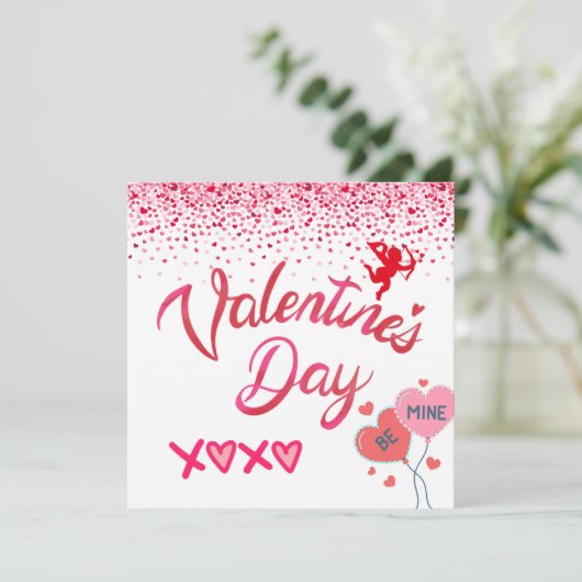 Be Mine Personalized Flat Card (Stehend Vorderseite)