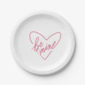 BE MINE PLATE PAPPTELLER (Vorderseite)