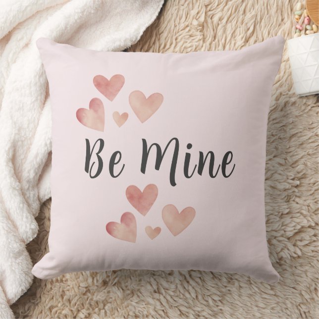 Be Mine Romantic Blush Pink Valentine  Kissen (Decke)