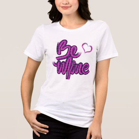 Be Mine - SW Grab Pink Design Text Tri-Blend Shirt (Vorderseite)