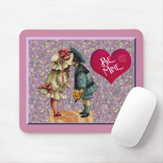 "Be Mine" Sweet Nostalgic Valentine Mousepad (Mit Mouse)