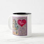 "Be Mine" Sweet Nostalgic Valentine Zweifarbige Tasse (Vorderseite Links)