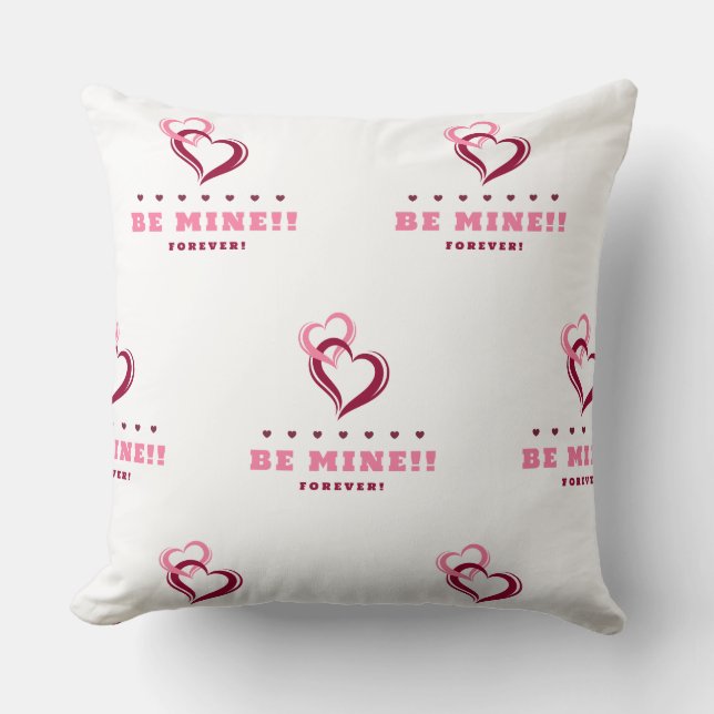 Be Mine Throw Pillow Kissen (Vorderseite)