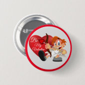 Be Mine Valentine Button (Vorne & Hinten)