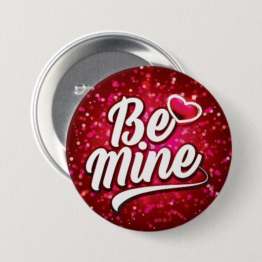 Be Mine Valentine Button (Vorne & Hinten)