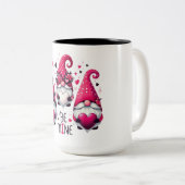 Be Mine Valentine Gnomes Zweifarbige Tasse (VorderseiteRechts)