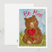 Be Mine Valentine Greeting Card Dankeskarte (Vorne/Hinten)