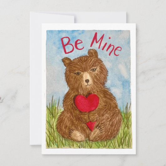 Be Mine Valentine Greeting Card Dankeskarte (Vorderseite)