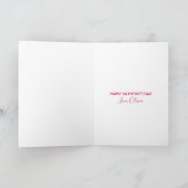 Be Mine Valentine Heart Card. Hug Kiss. XO Karte (Innenseite)