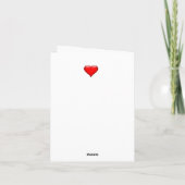 Be mine Valentine Karte (Rückseite)