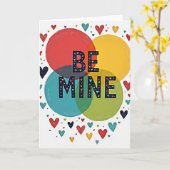 Be Mine Valentine Love Card Karte (Gelbe Blume)