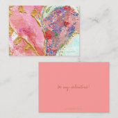 'be mine' Valentine Mitteilungskarte (Vorne/Hinten)