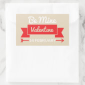 Be Mine Valentine Rechteckiger Aufkleber (Tasche)