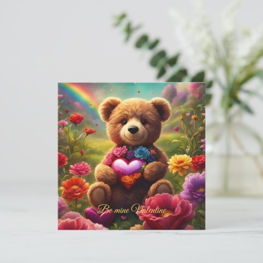 Be mine Valentine Teddy 1 (Stehend Vorderseite)