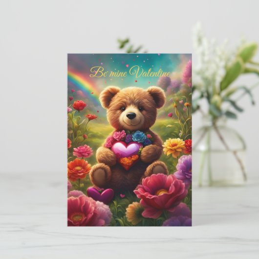 Be mine Valentine Teddy 1 (Stehend Vorderseite)