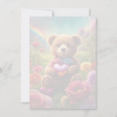 Be mine Valentine Teddy 1 Einladung (Rückseite)