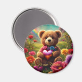 Be mine Valentine Teddy 1 Magnet (Vorderseite/Rückseite)