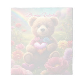 Be mine Valentine Teddy 1 Notizblock