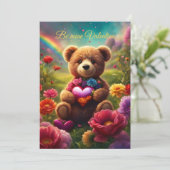 Be mine Valentine Teddy 1 Save The Date (Stehend Vorderseite)
