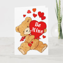 Be Mine Valentine Teddy Feiertagskarte
